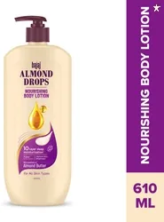 BAJAJ Almond Drops Nourishing Body Lotion with Almond Butter, 72 Hr Moisture Retention (610 ml)