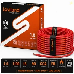 Laviland FR PVC 1 sq/mm Red 90 m Wire (Red)