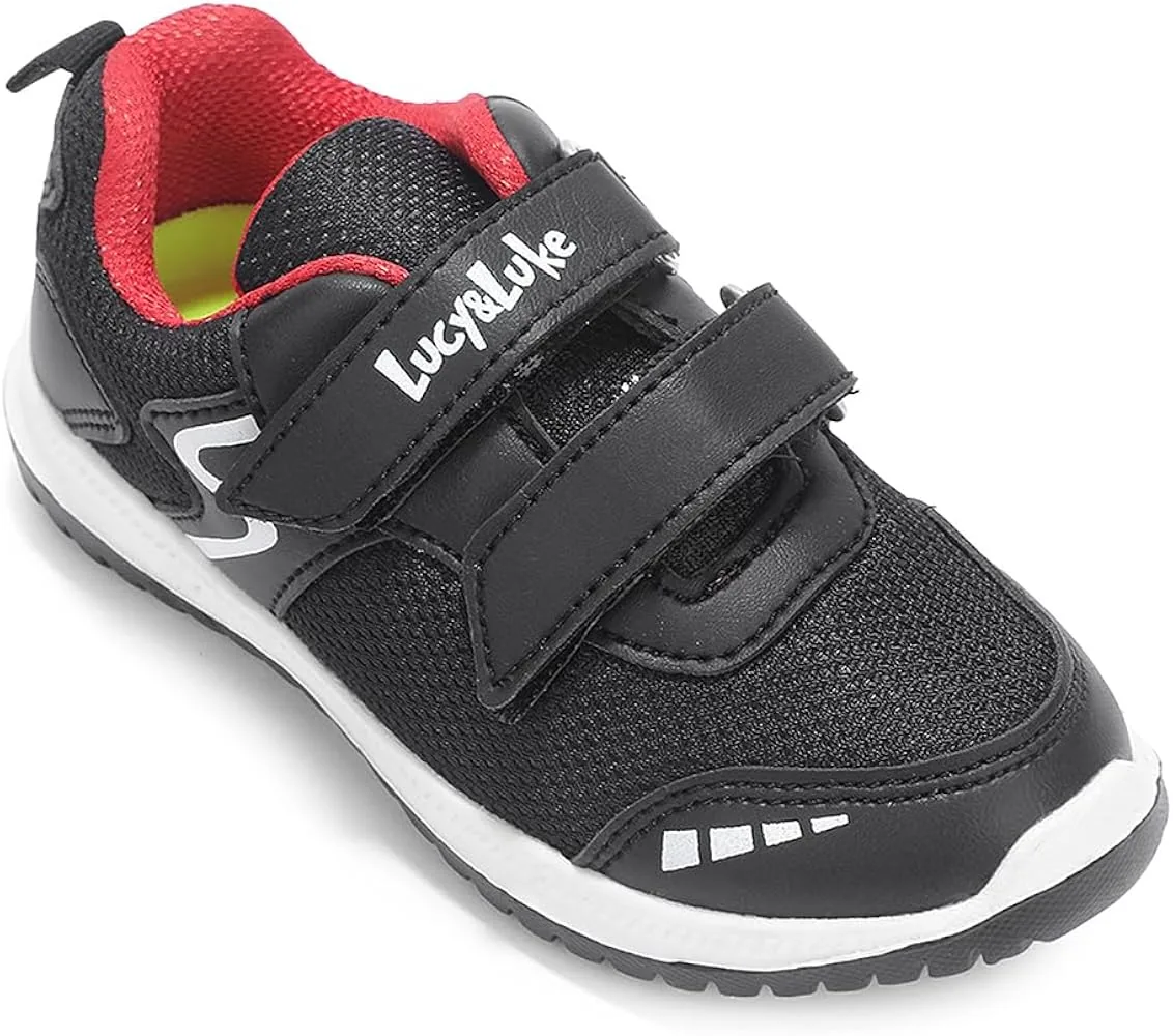 Liberty Lucy & Luke JAMIE-K2E Casual Shoes for Kids - Black & Navy Blue Slip-On Sneakers for Boys & Girls | Memory Foam Insole, Lightweight Everyday S