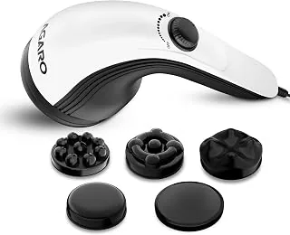 Atom Plus Electric Handheld Full Body Massager, 4 Massage Heads, Mesh Cover, Variable Speed Settings for Muscle Relief and Relaxation, Back, Leg & Foo