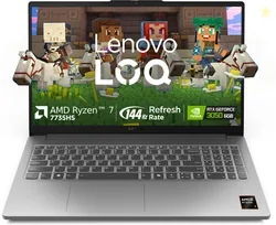 Lenovo LQQ Essential AMD Ryzen 7 Octa Core 7735HS - (16 GB/512 GB SSD/Windows 11 Home/6 GB Graphics/NVIDIA GeForce RTX 3050) LOQ 15ARP10E Gaming Laptop