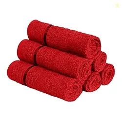 Story@Home Face Towel Set of 6 | 100% Cotton | 450 GSM | Wine Red | Quick Dry Towels for Facewash | Towels for Men/Women | Towel for Face | Ideal Kitc