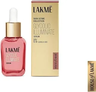 Lakme Glycolic Illuminate Serum 15 ml| 1% Glycolic Acid Reduces Dullness & Improves Texture