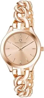 Iconic Analog Watches for Women with Premium Stainless Steel Link Chain Strap - CT 2036
