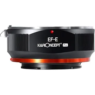 K&F Concept EOS to E Mount Adapter for Canon EF EF-S Mount Lens to E NEX Mount Mirrorless Cameras with Matting Varnish Design for Sony A6000 A6400 A7I