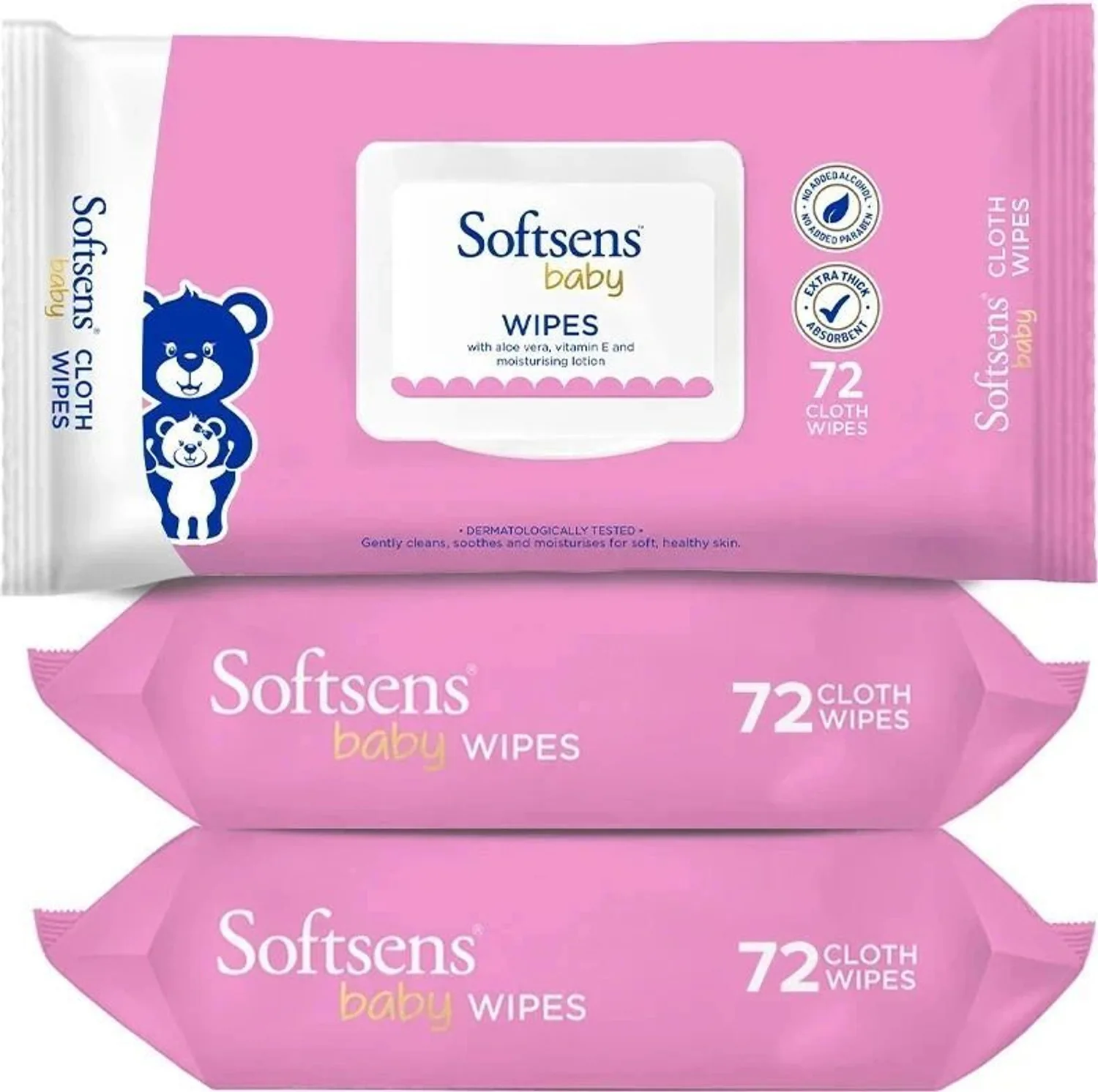 Softsens Baby Wipes With Aloe Vera & Moisturising Lotion