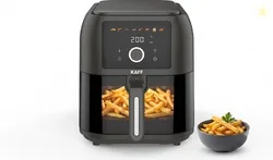 Kaff KFR8 1700 W | Rapid Air Technology for Even Distribution of Heat and Faster Cooking | 8 Preset Menu | Touch Control | Premium Black Finish With T