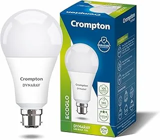 Crompton 20 W Standard B22 LED Bulb (White) | 2100 lumens; standard B22 fit; energy efficient; white light; for living rooms and kitchens