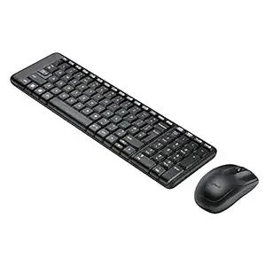 Logitech MK215 Wireless Keyboard and Mouse Combo for Windows 2.4 GHz Wireless, Compact Design, 2-Year Battery Life(Keyboard),5 Month Battery Life(Mouse) PC/Laptop- Black