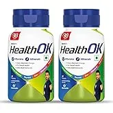 Health OK Multivitamin with Natural Ginseng, Taurine power, Daily Energy, alertness, Vitamin D, C & other 18 multivitamins minerals, for Overall Healt