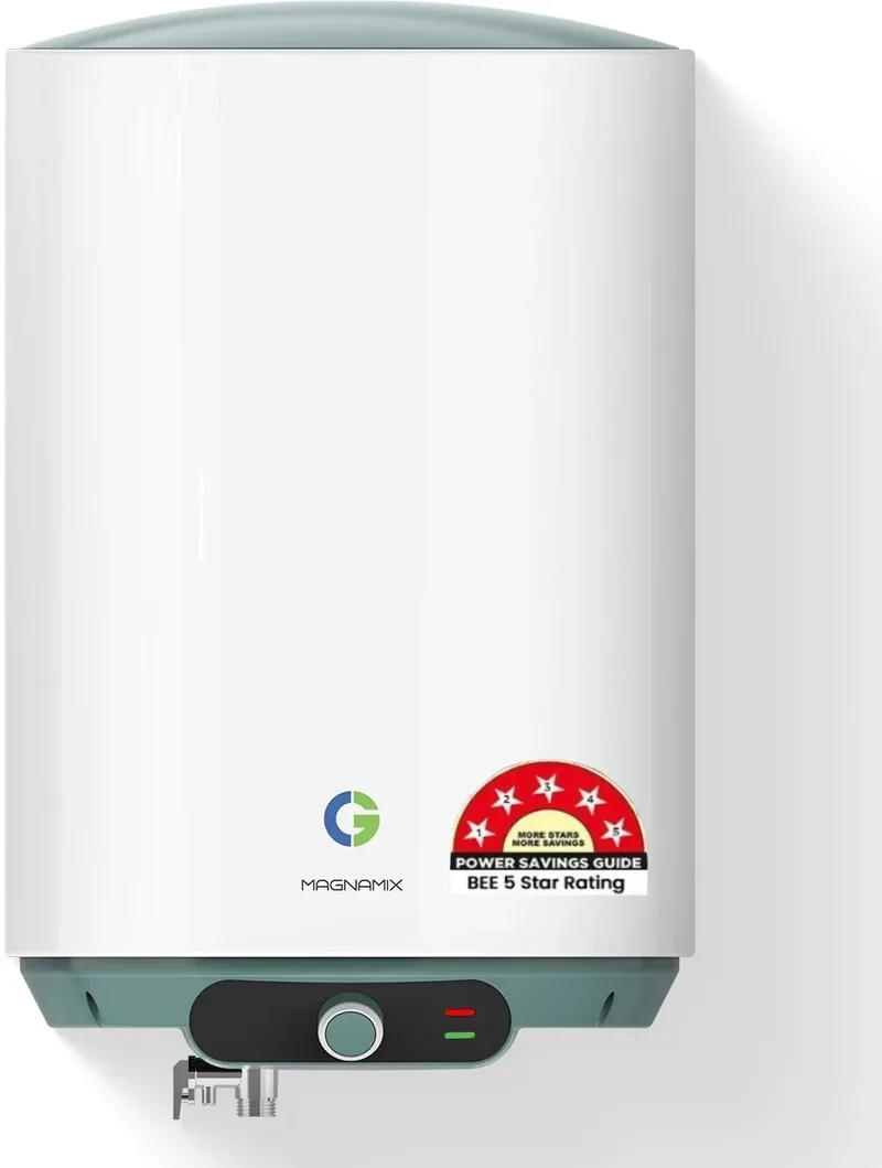 CG 15 L Storage Water Geyser | 5 Star BEE Energy Rating | Glassline Tanked (MAGNAMIX, White) (White)