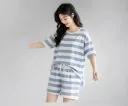 SMOWKLY Women Korean Shorts Pajama Set