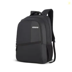 American Tourister Valex | 28L Backpack | 17" Laptop Bag | 2 Compartments | College & Office Backpack for Men and Women | Black | 1 Year Global Warran