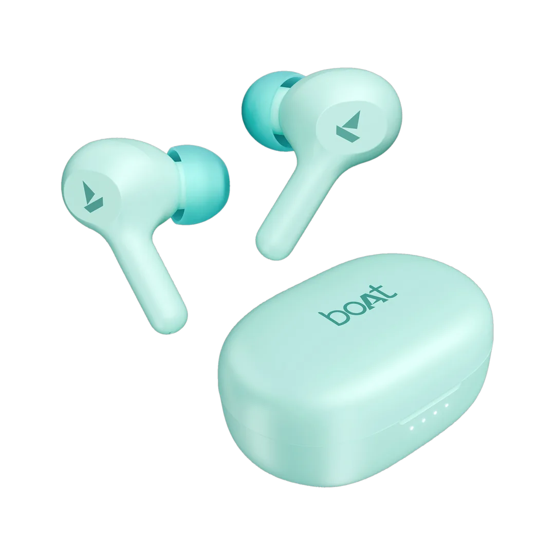 boAt Airdopes 71,40 H Battery, ENx Tech, Low Latency, Stream Ad Free Music via App Bluetooth Headset Aqua Blue, True Wireless