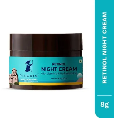 Pilgrim Retinol Night Cream with Vitamin C | Anti Ageing | For Wrinkles & Fine Lines 8 g