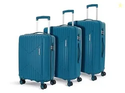 by American Tourister Savvy | Trolley Bag Set of 3 (55+70+80 cms) for Travel| Hard Case Polypropylene (PP) Suitcase | 360 8-Wheel Luggage Trolley | C