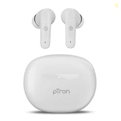 pTron Bassbuds Astra in-Ear TWS Earbuds w/Stereo Sound, 50Hrs Playtime, Stereo Calls, Custom EQ, Mobile App, BTv5.3 Headphones, Touch Control, Voice A