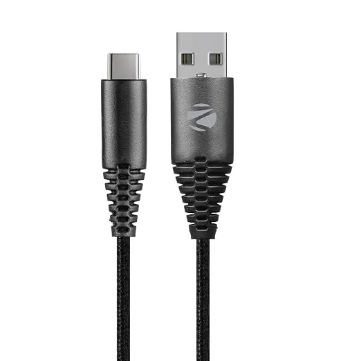 Zebronics Type-C Fast Charging Cable, Upto 480 Mbps, 36W Rapid Charge, 3A Output, Charge & Sync Data Cable, 1 Meter Length, Tangle-Free Durable Design