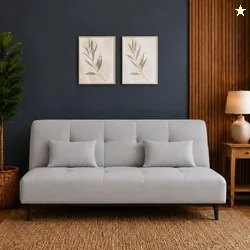Centuary Sleepables Easy Flip Sofa-Cum-Bed 6x4 ft | 3-in-1 Convertible Lightweight Sofa, Recliner, Bed with 2 Cushions | for Home, Office, Living Room | 3-Year Warranty | Grey Mist