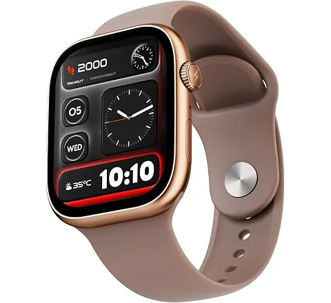 Ninja X Ring Smart Watch with 1.96 Large Display, Bluetooth Calling, Wireless Charging, AI Voice Assistant, 500+ Watch Faces, Health Suite, Smart Wat