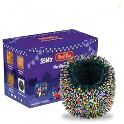 Desidiya  Plastic 55 Meter LED Decorative String Fairy Rice Lights for Home Decoration Indoor and Outdoor Decoration Lights, Festival, Party, Garden,