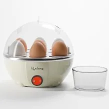 Lifelong Egg Boiler for 7 Eggs, 350 Watt | 3 Boiling Modes Hard, Medium & Soft | Multipurpose One Touch Operation Egg Poacher & Electric Egg Boiler Ma