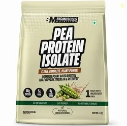 BIGMUSCLES NUTRITION 100% Pea Protein Isolate Protein Powder | Complete Amino Acid Profile | 30g Plant-Based Protein
