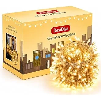 DesiDiya 35 Feet Long LED Power Pixel Serial String Light, 360 Degree Light in Bulb | Copper Led Pixel String Light for Home Decoration,Diwali,Christ