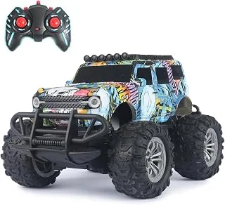 Amazon Brand - Jam & Honey Off Roader Rechargeable Remote Control Car | RC Car Monster Truck | 4 Headlight Modes | in-Built Lithium Battery | C-Type C