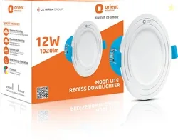 Orient Electric Moonlite Recess 12W Downlighter - Cool White Downlighter Ceiling Light Ceiling Lamp