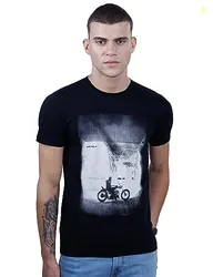REVOLT Men's Casual Round Neck 100% Cotton T-Shirt - Photographic Print (Tap Shoe, M)