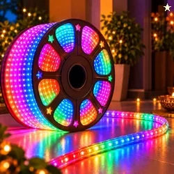 Desidiya 40 Metre Multicolour LED Rope Light for Diwali Decoration | Colourful Flexible Pipe Light for Home, Balcony, Gate & Terrace | Plug-in Party L