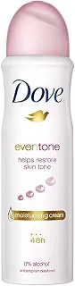 Dove Eventone Deodorant For Women, Antiperspirant Body Spray For Long Lasting Odour Protection, Skin Friendly Deo, Alcohol Free, Paraben Free, 150 ml