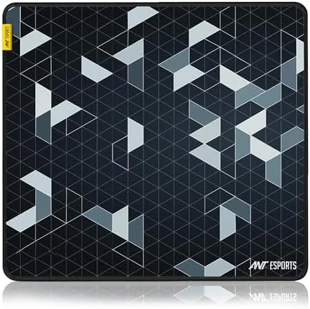 Ant Esports Prism Mouse Pad with Anti-fray Stitching, Waterproof Surface & Non-Slip Rubber Base with Stitched Edges Gaming Mouse Mat for Laptop, Compa