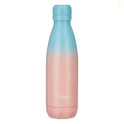 Amazon Brand - Solimo Stainless Steel Insulated Cola Dual Colour Bottle (500ml) | Superior Durability | 100% Food-Safe | Leak Proof | BPA-Free Cap (Bl