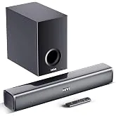 Mivi Fort H120 Soundbar - 120W Home Theatre Sound Bar, 2.1 Channel, 2 in-Built Speakers and 1 External Subwoofer, Multiple EQ & Input Modes, Made in I