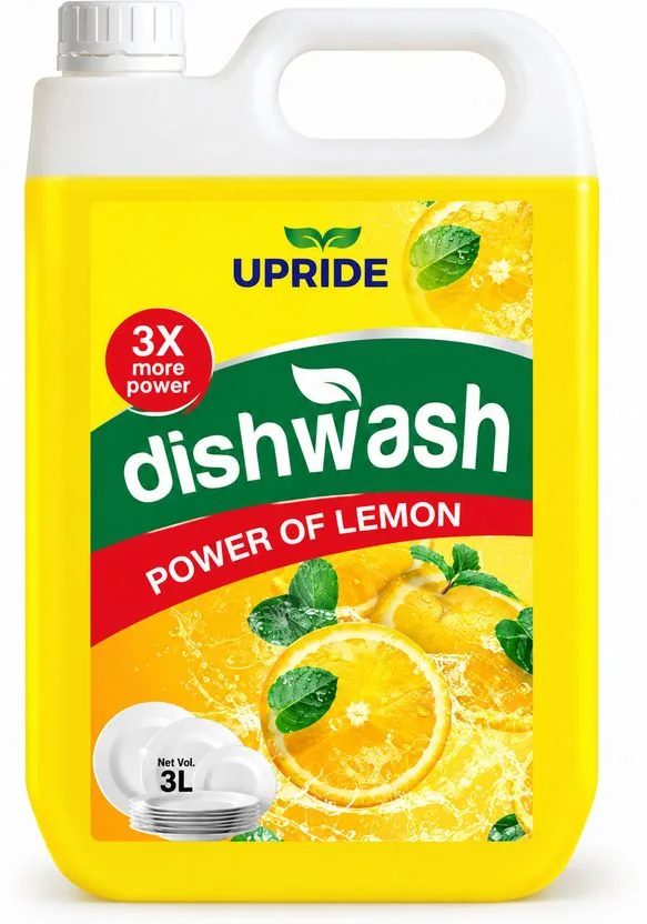 Upride Lemon Dish Wash Gel For Cleansing Stains, Oil, Grease And ...more